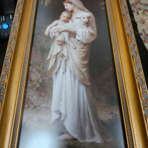 our lady of divine innocence 7x12 beautiful framed - Picture 4 of 9